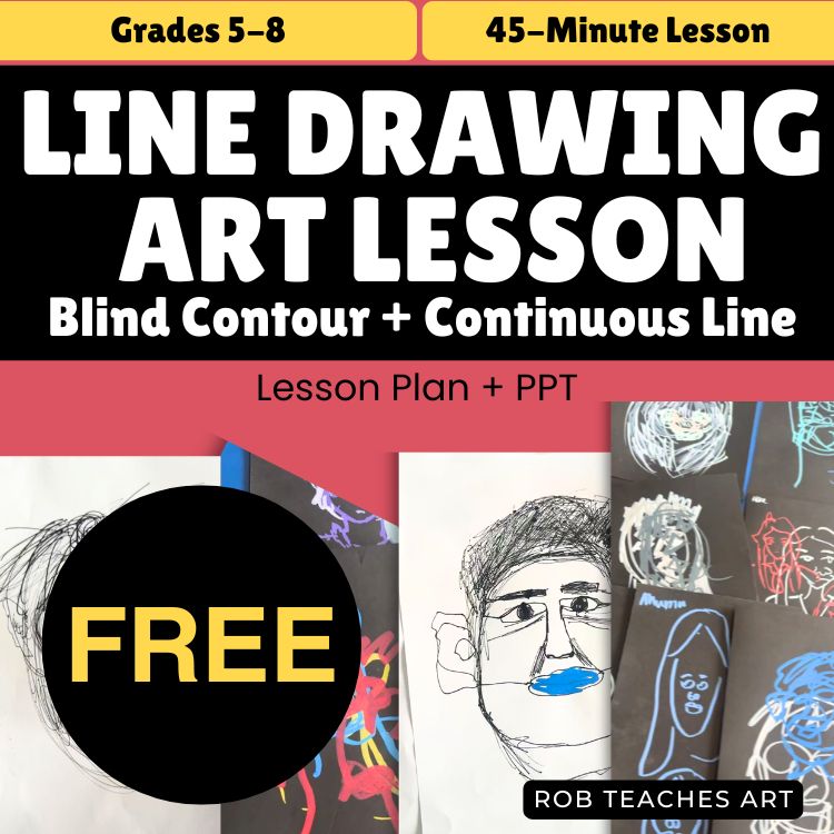 3 Easy Art Projects for Middle School | Perfect for End-of-Year Activity, Back-to-School Activity or Sub&nbsp;Plans